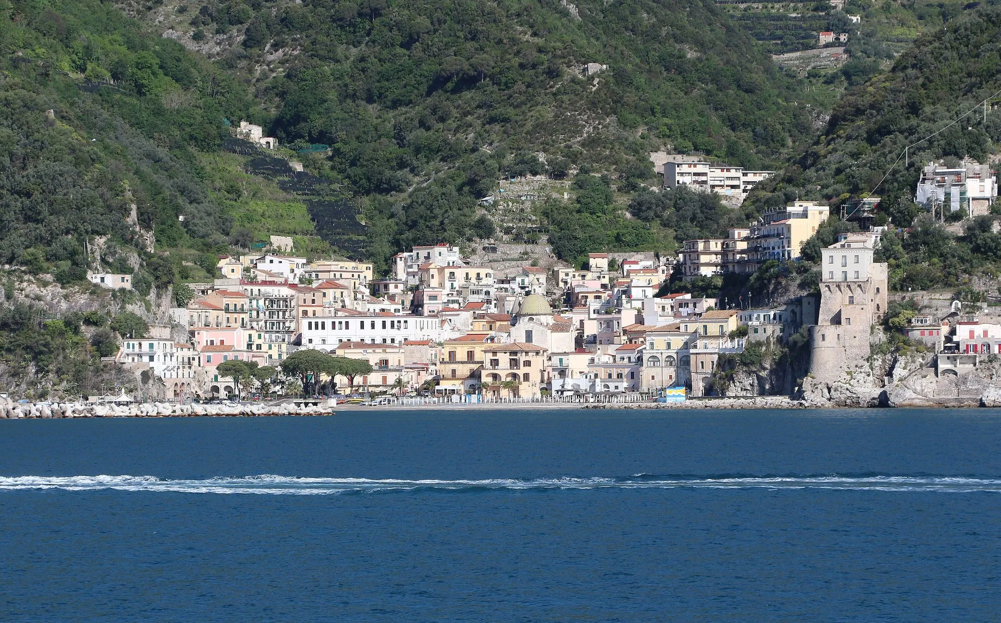 Cetara harbour with its fishing boats