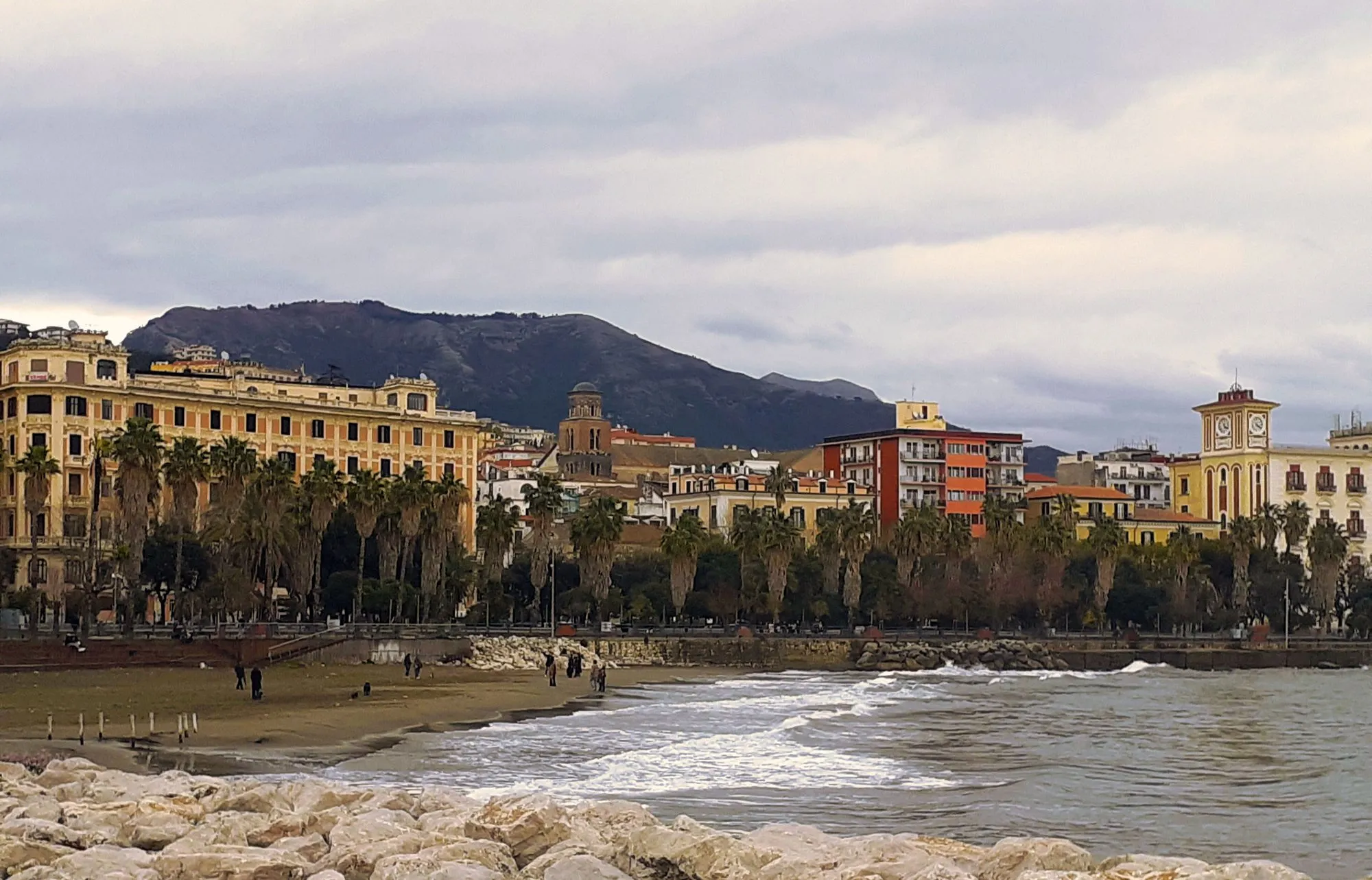 The seafront and port of Salerno