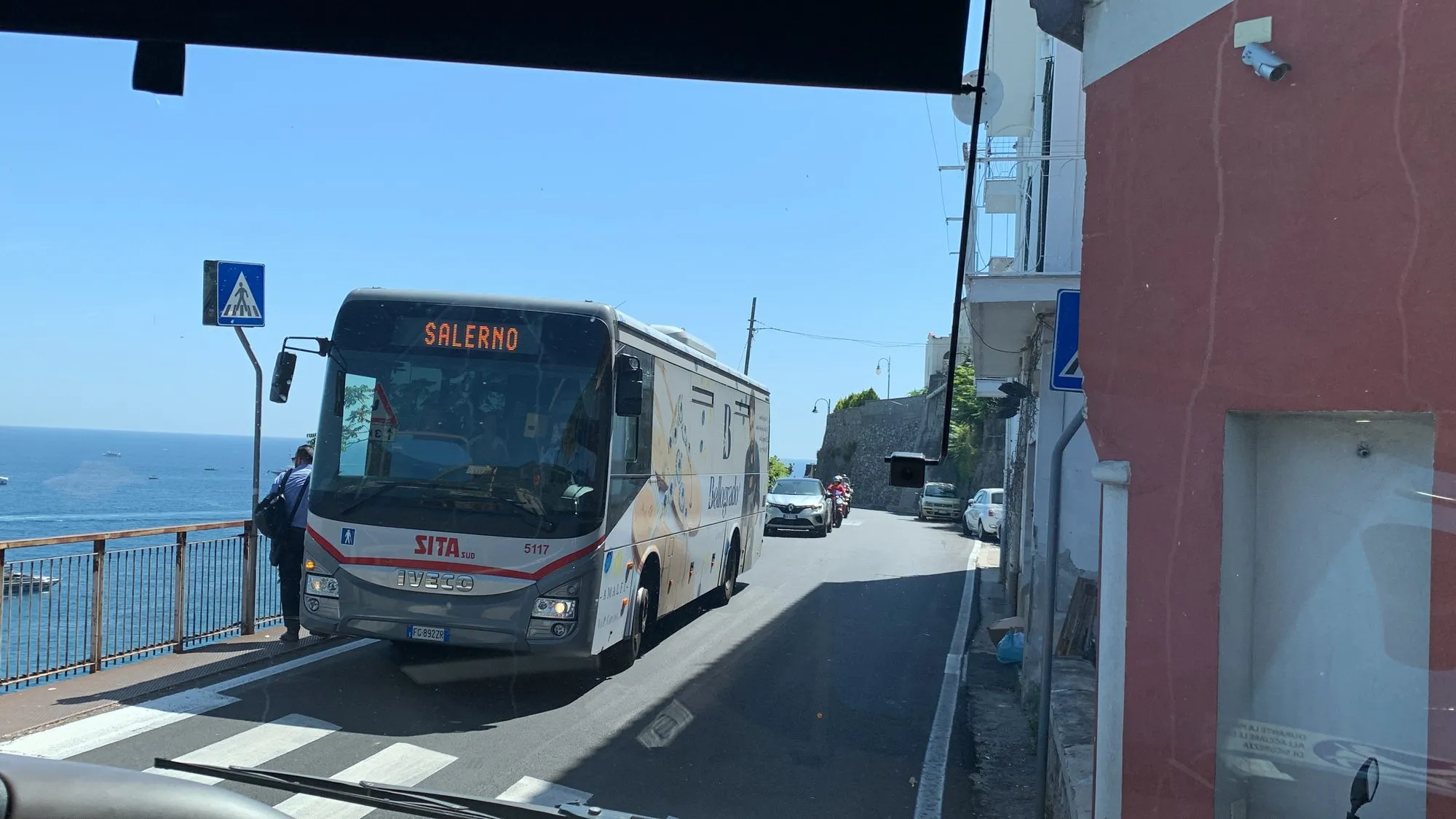 A SITA bus on the coast road
