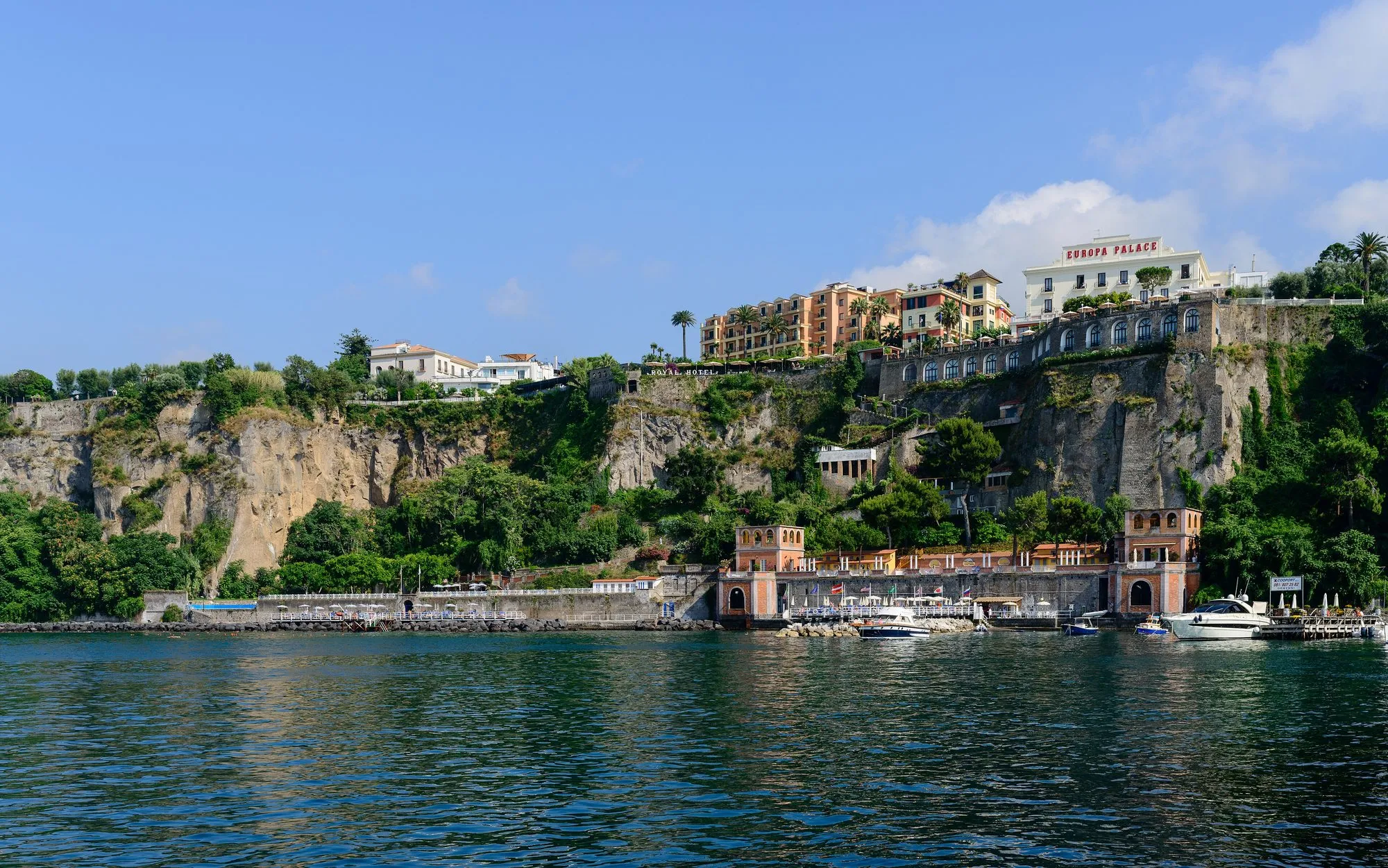 The cliffs below Sorrento seen from the water